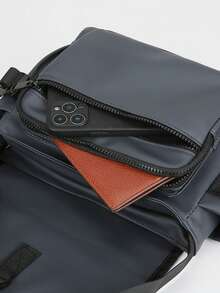 Men's Fashion Shoulder Bag, Messenger Bag, Large Space File Backpack For Commuting Phone Bag - Multicolor - View 7