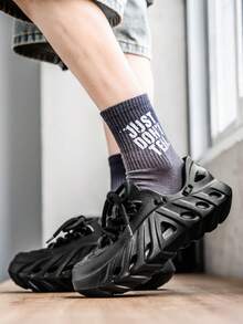 2022新款情侣系带水鞋，男女通用运动镂空凉鞋，男女沙滩鞋 - 黑色 - 查看 3