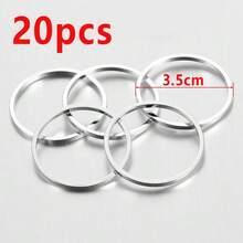 20pcs/50pcs 8-35mm Copper Closed Round Earring Rings, Flat Open Rings, Suitable For DIY Earring & Pendant Jewelry Making Accessories