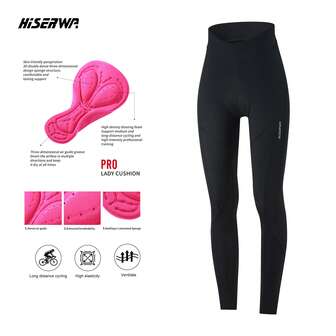 HISERWA Women's Cycling Long Pants With Built-In Cushioning Padding Effectively Absorb Vibrations And Provide Support. Suitable For Spring, Autumn, And Summer, They Are An Ideal Choice For Road And Mountain Bikes. Soft In Texture And Comfortable To Wear.