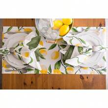 FIAN DII Mantel para Cena de Fiesta Lemon Bliss 14x72 1 1 - 182,9 x 35,6 cm (rectangular) - Ver 4