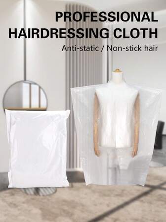 100 szt. profesjonalnych jednorazowych pelerynek fryzjerskich, wodoodpornych, do strzyżenia i farbowania włosów, fartuch, artykuły domowe do salonu fryzjerskiego