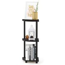 Furinno giro 'n 'tube 3-Tier esquina visualización Rack multiusos estantería sin soporte Espresso negro 1 - EspressoBlack - Ver 4