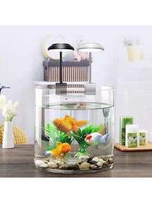 1 st mini LED-akvariumklämma, USB-driven, hög ljusstyrka, transparent, 360° justerbar rotation, lämplig för akvarium - kompakt skrivbordsbelysning för vattenväxter