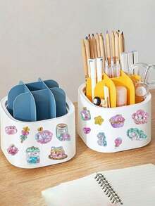 3D可爱贴纸 - 可爱猫咪、动物和奇幻主题，薄透明贴纸，带闪亮金色点缀，4款设计套装，适合剪贴簿和手机壳装饰（随机发货） - 彩色 - 查看 6