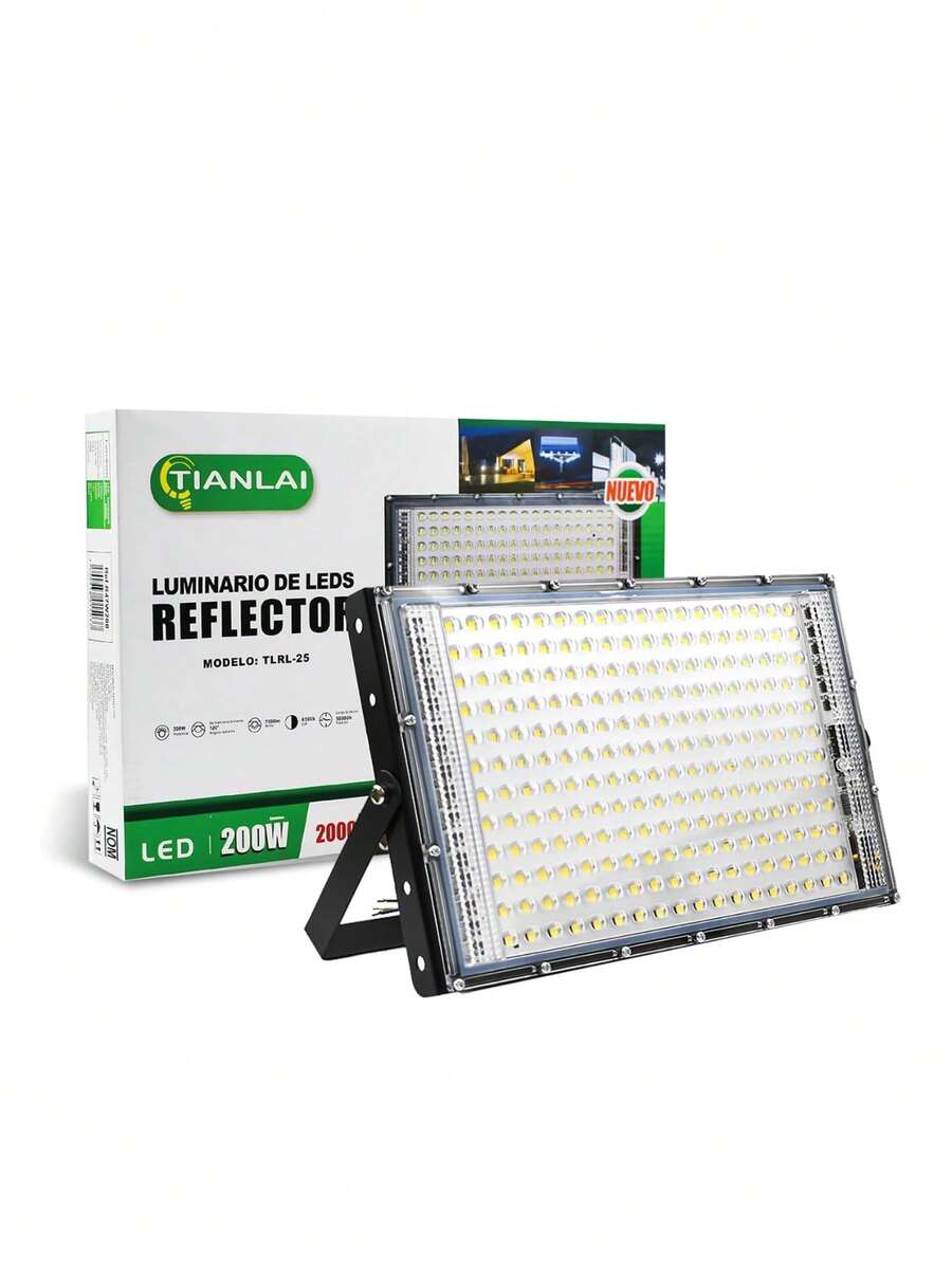 Reflector Led Exterior,  Resistente Al Clima Luz Blanco - Negro - Ver 1