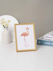 1pc Gold Dual-Use Wall-Mounted Or Tabletop Simple Style Photo Frame, Suitable For Home, Bedroom, Dining Room, Living Room, Minimalist Creative Frame For Wedding, Family, Graduation Photos, Reusable Photography Prop For Party, Birthday, Outdoor Events - Gold - View 4