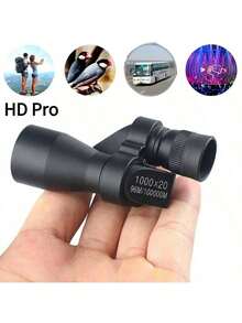 1000x20 高清紧凑型单筒望远镜，轻便便携双筒望远镜，户外露营配件，精致小礼品，适合观看体育赛事、观光、露营和旅行