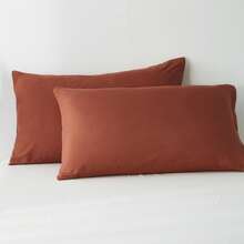 2/3pcs Fashionable Simple Bed Comforter Set(1 Comforter + 1/2 Pillowcases), 100% Polyester Soft Comfortable And Durable Winter Bedding Set,All-Season, Warm Room Decor, Holiday Gift,Christmas Gift - Burnt Orange-BZ76 - 查看 7