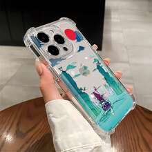 Funda para teléfono con diseño de velero y atardecer asiático, compatible con iPhone 16, 15, 14 Pro Max, 13, 12, 11, XR y XS Plus. Fabricada en silicona TPU, ofrece protección contra golpes y caídas, además de una excelente sensación al tacto. Es el regalo ideal para familiares, amigos y seres queridos. - transparente - Ver 2