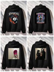 Customized Christmas Hoodie For Men, Upload Your Photo/Logo/Design, Men's Black Sweatshirt, Men's Casual Pullover Hooded Jacket, Autumn Hoodie, Christmas Personalized Graphic, Best Friend Gift, Winter Tops, Party Anniversary Gift, Valentine's Day Gift, Gift For Husband, Gift For Him, Men's Autumn Sweatshirt Spring Clothes, Music Festival Merch, Special Gift, Creative Gift, Couple/Bestie Matching, Team Building Uniform, Corporate Customization - 黑色 - 查看 2