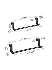 1pc Upgraded Sturdier Modern Wall-Mounted Kitchen Towel Rack - Space-Saving Household Bathroom Dish Cloth Holder, No Drilling Installation, Perfect For Storing Towels And Rags, White - Multicolor - View 5