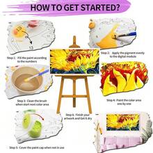 YALKIN 6 Stück Malen Nach Zahlen Erwachsene, Paint by NFUmbersss Malen Nach Zahlen, DIY Landschaft mit Pinseln und Acrylfarben Handgemalt Ölgemälde Leinwand für Home Décor, Ohne Rahmen (30x40cm)-7761 - Landschaft - Übersicht 8