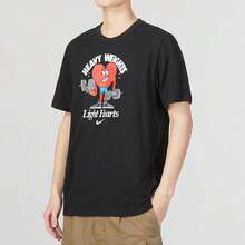 Nike Dri-FIT Cartoon Letter Print Graphic Casual Round Neck Short Sleeve Dropped Shoulder T-Shirt - Black - View 6