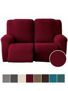 2-Seater Recliner Sofa Cover, Stretchy Combination Recliner Sofa Slipcover, Soft Elastic Washable Furniture & Pet Protector