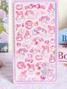 各种3D卡通水晶贴纸，手工装饰贴纸，适用于手机壳、桌面、剪贴簿、美甲 - 颜色可能随机变化