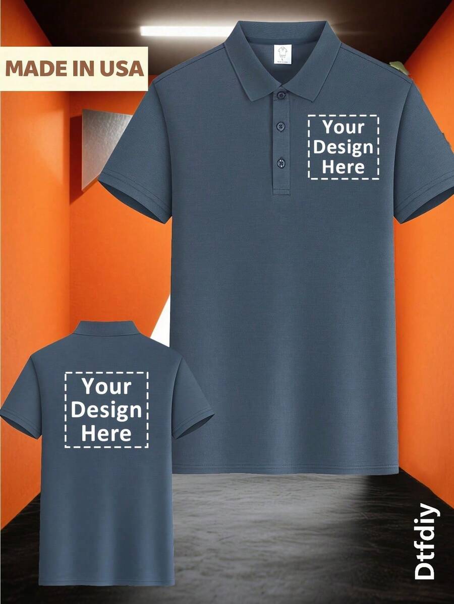 Exclusive Office Polo Shirt With Company Embroidery Logo | 100% Polyester Breathable Workwear | Team And Enterprise Bulk Orders - Dark Grey - View 1