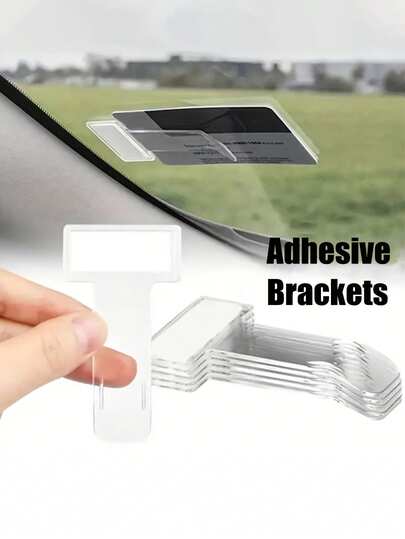Multi-Functional Car Windshield Clip Holder - Convenient To Use And Place, And Secure Clip Design, Holds Cards And Cash - Suitable For Parking Receipts, Driver's License, Office Documents, Vehicle Storage, Travel Essentials, Compact Design, Fashionable Appearance, Sturdy Structure, Reliable Fixation, Document Holder, Ideal Choice For Road Travelers