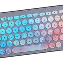 Colorida funda de teclado para teclado  K380 Pebble multidispositivo/ Pebble Keys 2 K380s/ K380 Teclado Bluetooth multidispositivo teclado inalámbrico  K380 diseño de-0002 - Con color - Ver 3