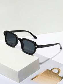 3pcs Classic Rectangular Frame Women's Eyeglasses, Solid Color Casual Eyeglasses, Versatile For All Seasons - 3PCs - View 4