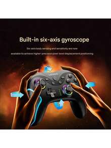 Lenovo S01 Tournament-Grade Esports Gamepad, Type-C Fast Charging, ±0.5° Joystick Precision, 1000Hz Polling, 30ms Latency, Interchangeable Cover, Obsidian Black - Obsidian Black - View 6