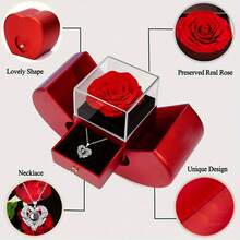 永生玫瑰项链礼盒套装，永恒玫瑰花，生日礼物，优雅项链，适合送给朋友、母亲、妻子、爱人、女友，用于表白、婚礼、派对、母亲节、情人节、圣诞节、生日、周年纪念日、感恩节、日常佩戴。 - 彩色 - 查看 14