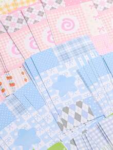 1本撕取式便签纸，糖月光图案，韩式插画学生便签纸，备忘录 - 彩色 - 查看 3