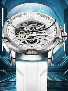 男士多功能机械表，双面镂空圆形夜光商务腕表，休闲时尚机械腕表，推荐作为礼物送给朋友或男友 FW-6019 - 均碼 - 查看 6