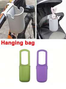 1 Road Bicycle Water Cup Sleeve, Water Cup Holder Accessory, Electric Bicycle Handcart Hanging Bag, Silicone Cup Holder, Bicycle Wheelchair, Swimming Pool Handrail, Milk Tea Hanging Bag, Multi-Functional Silicone Cup Bag - Multicolor - View 1