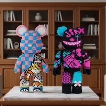 50 cm Grand ensemble de blocs de construction colorés en forme d'ours en peluche, cadeau d'anniversaire créatif, jouet de blocs de construction anti-stress, collection pour personnes âgées, meilleur cadeau d'anniversaire - multicolore - Voir 8