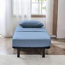 30x75x9 Striped 3 Piece RV Bunk Sheets Set For Narrow Twin Bed Soft Brushed 1800 Microfiber Bedding Set Includes 1 Cot Size Fitted Sheet 1 Flat Sheet 1 Pillowcase Cot Blue,37104323 - 藏蓝色 - 查看 6