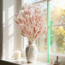 profumo di fiori secchi rosso/rosa, adatto per decorazione domestica, composizioni in vaso, decorazioni per matrimoni e altri abbellimenti degli spazi. Perfetto per il Ringraziamento, San Valentino, Natale, Capodanno e Primavera - Rosa - Visualizzare 4