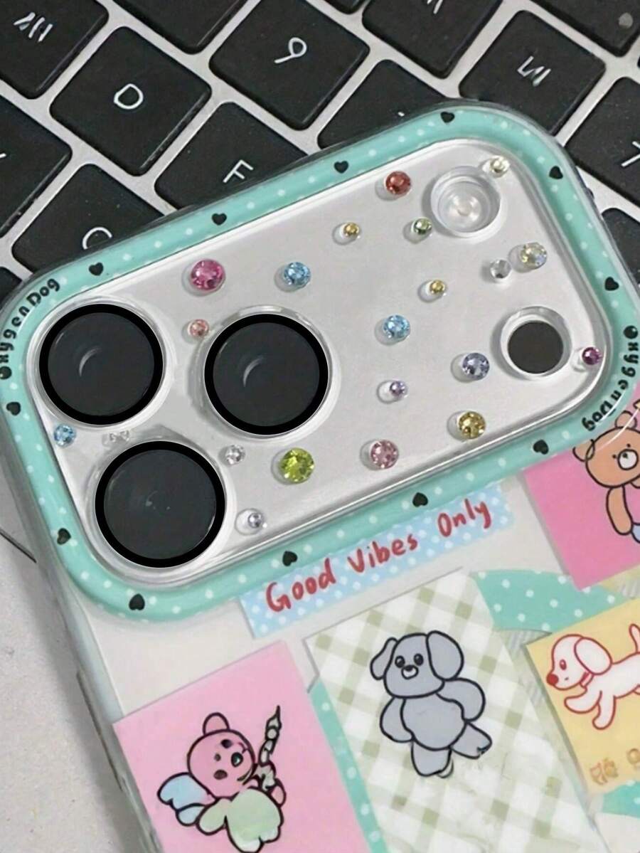 1pc Cute Y2K Shiny Diamond Crystal Colorful Transparent Camera Lens Protector Film, Soft Clear Protective Case Compatible With IPhone 17 Pro Max/17 Pro Applicable To Daily Shield, Office, Home Daily Shield Office Home Phone Camera Cover Sparkling Crystal Waterproof Shockproof Anti-Fall Scratch Resistant