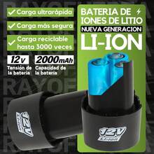 Inalámbrica Pistolas Impacto Llave De Trinquete Eléctrica 12V con 2 Baterías - Naranja - Ver 5