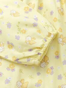 Balabala Girls Woven Dress, Elegant Fit, Soft Fabric, Easy Everyday Styling - Yellow Tone - View 5