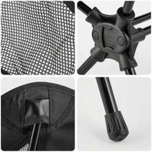 Silla Plegable Camping Soporta 120 kg,Camping y Pesca etc (Negro)(default) - Multicolor - Ver 6
