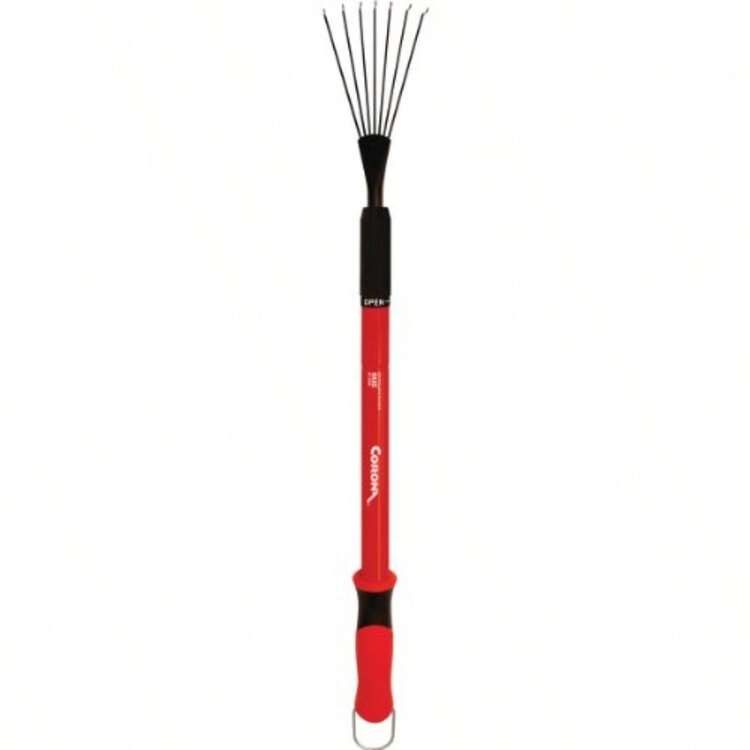 Corona GT 3050 - Rastrillo de Mango Extensible extiende el Alcance hasta 34 Pulgadas Rojo 18-36 Pulgadas - rojo - Añade 1