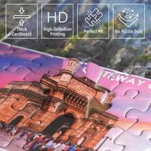 1000-Piece Large Size Paper Jigsaw Puzzle Set - (Frameless) Handmade DIY - Durable Seamless Design - Halloween, Thanksgiving, Easter Gift Suitable For Family DIY Decoration And Puzzle Interaction. - Multicolor - View 8