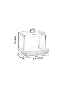 3件套浴室收纳罐套装，亚克力棉签收纳盒，适用于棉签、棉球、棉垫、牙签等 - 小巧的收纳罐和瓶子套装，必备浴室装饰配件 - 彩色 - 查看 14