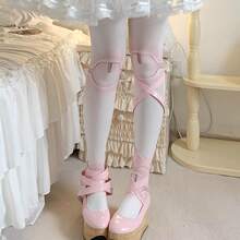 Over-The-Knee Socks For Women, Doll Joint Design, Fashionable Casual Comfortable Minimalist Cute Sweet Pure Skin-Friendly Printed Pantyhose, Lolita Japanese Style - Multicolor - View 5