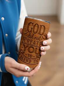 1个600毫升（20盎司）木纹保温杯，双层不锈钢材质，防漏设计，保温12小时，保冷24小时，适合办公室、居家或通勤使用，男女通用，生日和节日送礼佳品。 - 彩色 - 查看 1