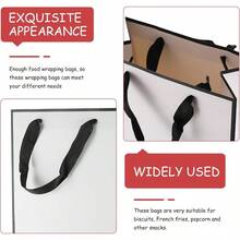 10 Pcs Kraft Paper Bags Gifts Wrapping Shopping Bags Pouches with Handles Party Bags for Baby Shower Birthday Parties Christmas Gifts Restaurant Takeouts Shopping Retail Presents Y - Wei10Stck - Ver 4