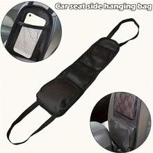 1 pezzo Organizer laterale per sedile auto, Borsa appendibile per riporre oggetti sul sedile, Adatto per riporre telefono, accessori, con tasche in rete, Adatto per sedan, SUV e camion - A - Visualizzare 5