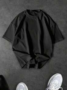 Manfinity Sport Corelite Men's Graphic Print Loose Fit Round Neck Summer Sports-Shirt Workout Clothes Running Tees & Tanks Workout Tops Breathable - 黑色 13 - 查看 2