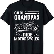 Cool Grandpas Ride MotorCycles - Camiseta Funny Grand Father Uni - Negro - Ver 1