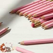 粉色木质铅笔，书写流畅，适合作为书写工具、学习用品、奖励、激励礼物、节日礼物、情人节礼物、结婚礼物。 - 粉色 - 查看 5