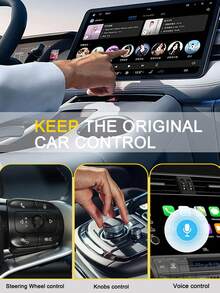 XUDA New 2in1 Wired To Wireless CarPlay Adapter, Android Auto Dongle, Super Mini Carplay Ai Box,High-Quality Car Accessory Smart Box 5GHz WiFi Type-C/USB - A - View 6