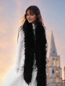 1 Peça Lenço Grosso e Quente de Cor Sólida para Mulheres, Lenço Grosso Personalizado de Alta Qualidade com Vibração Chique de Palco, Acessório Versátil de Cosplay Y2K