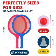 Badminton Set for with 2 Rackets Ball and Birdie - como en la foto - Ver 4