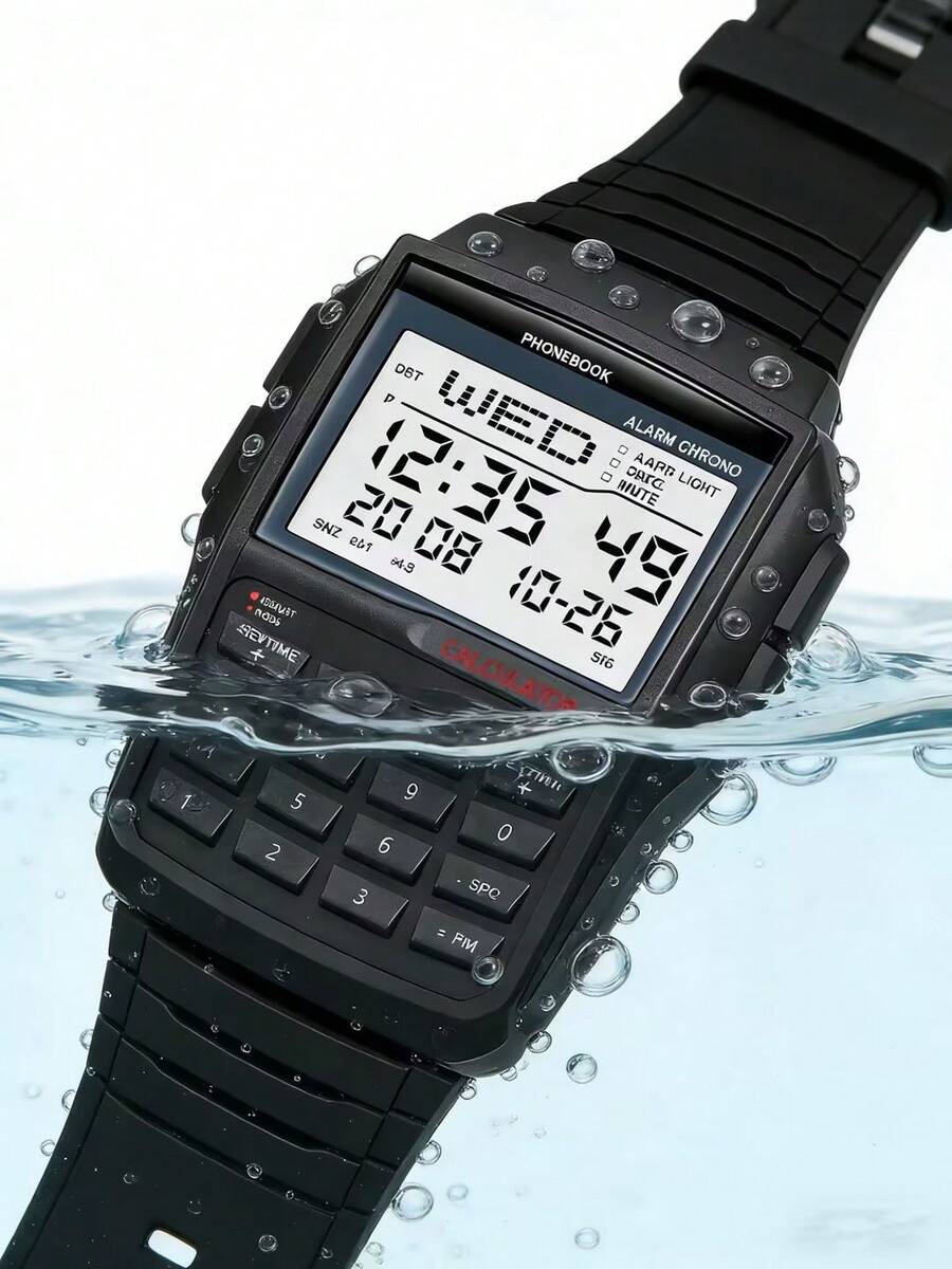 Reloj digital militar LED de la marca G, reloj deportivo para hombres, reloj cronógrafo multifunción con alarma para hombres, reloj electrónico resistente al agua - Multicolor - Ver 1
